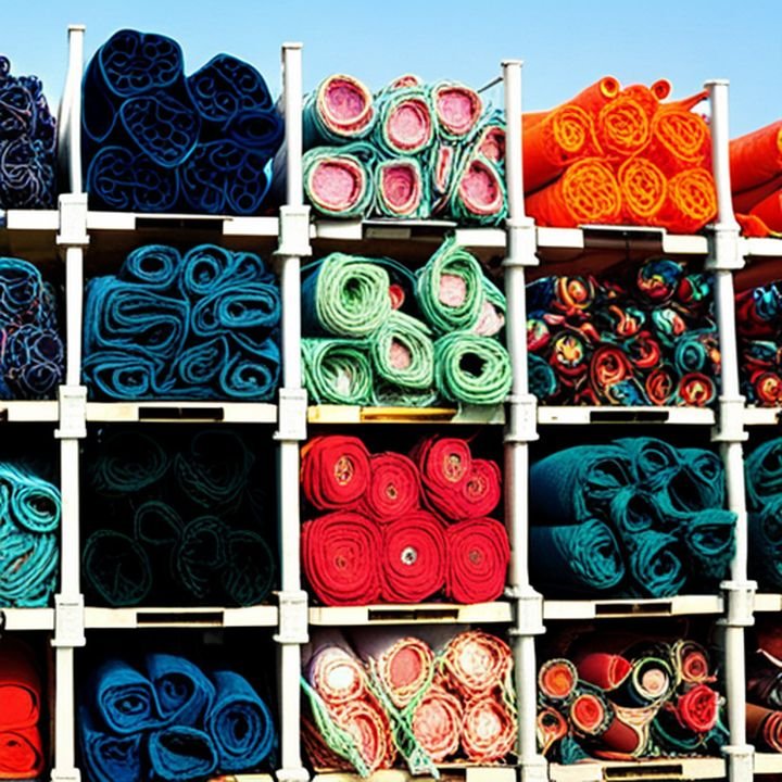 Una imagen que muestra diferentes prendas de ropa siendo procesadas en una planta de reciclaje textil